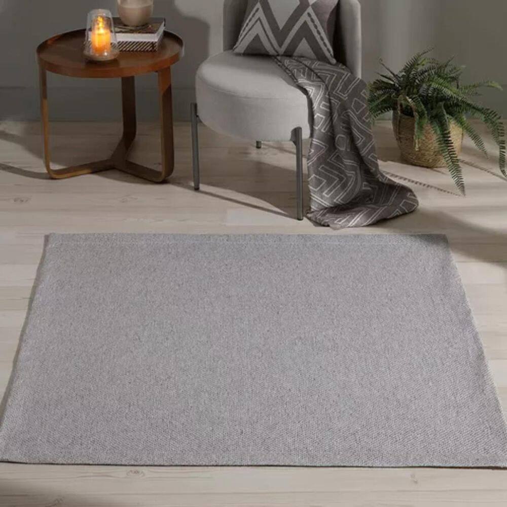 Tapete Sala Quarto Jacquard Nature Eco 100X130 Classy Cinza