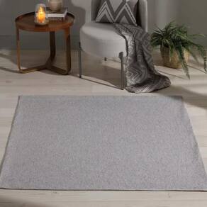 Tapete Sala Quarto Jacquard Nature Eco 100X130 Classy Cinza