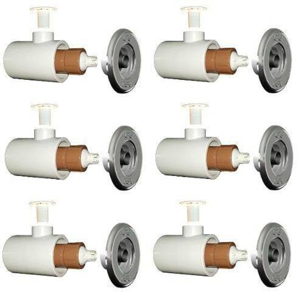 Kit 6 dispositivos aspiração hidromassagem pratic inox 50mm
