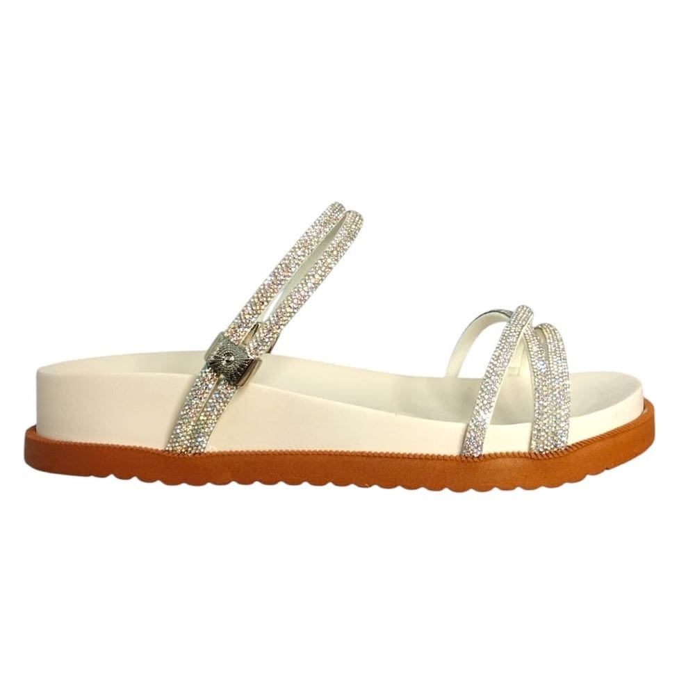 Rasteira Sandalia Feminina Ousadia Brilho Regulagem 090-099