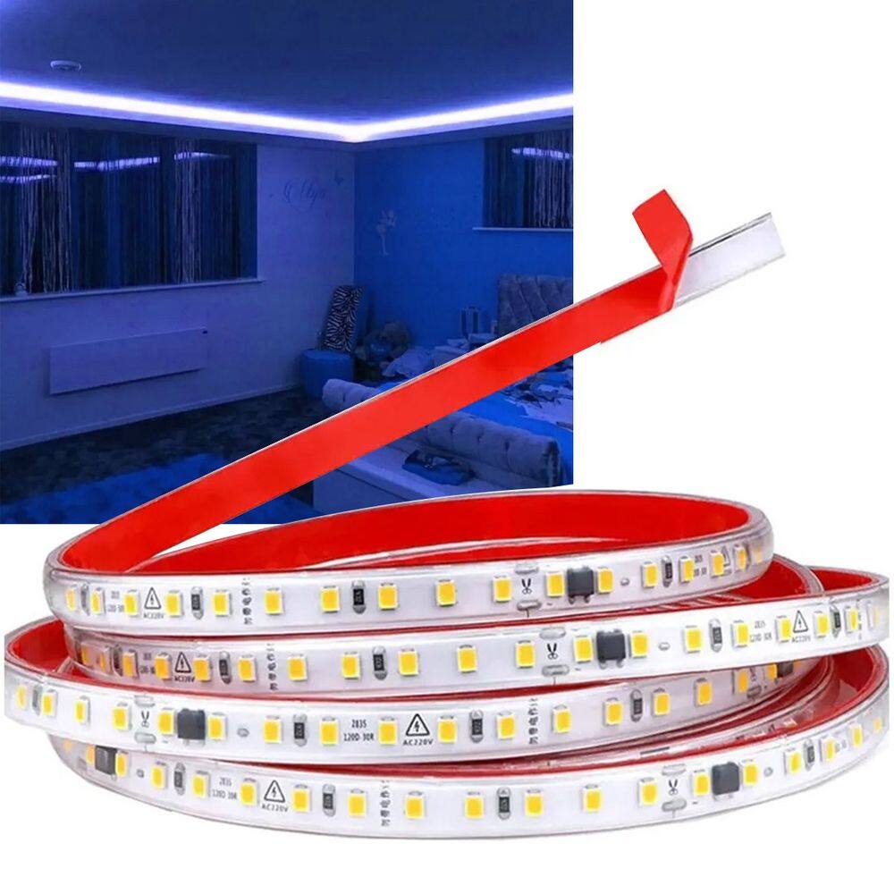 Fita Led Dupla Face SMD 3 Metros Azul Iluminaçao Decoraçao Perfil Gesso Sanca Sala Quarto