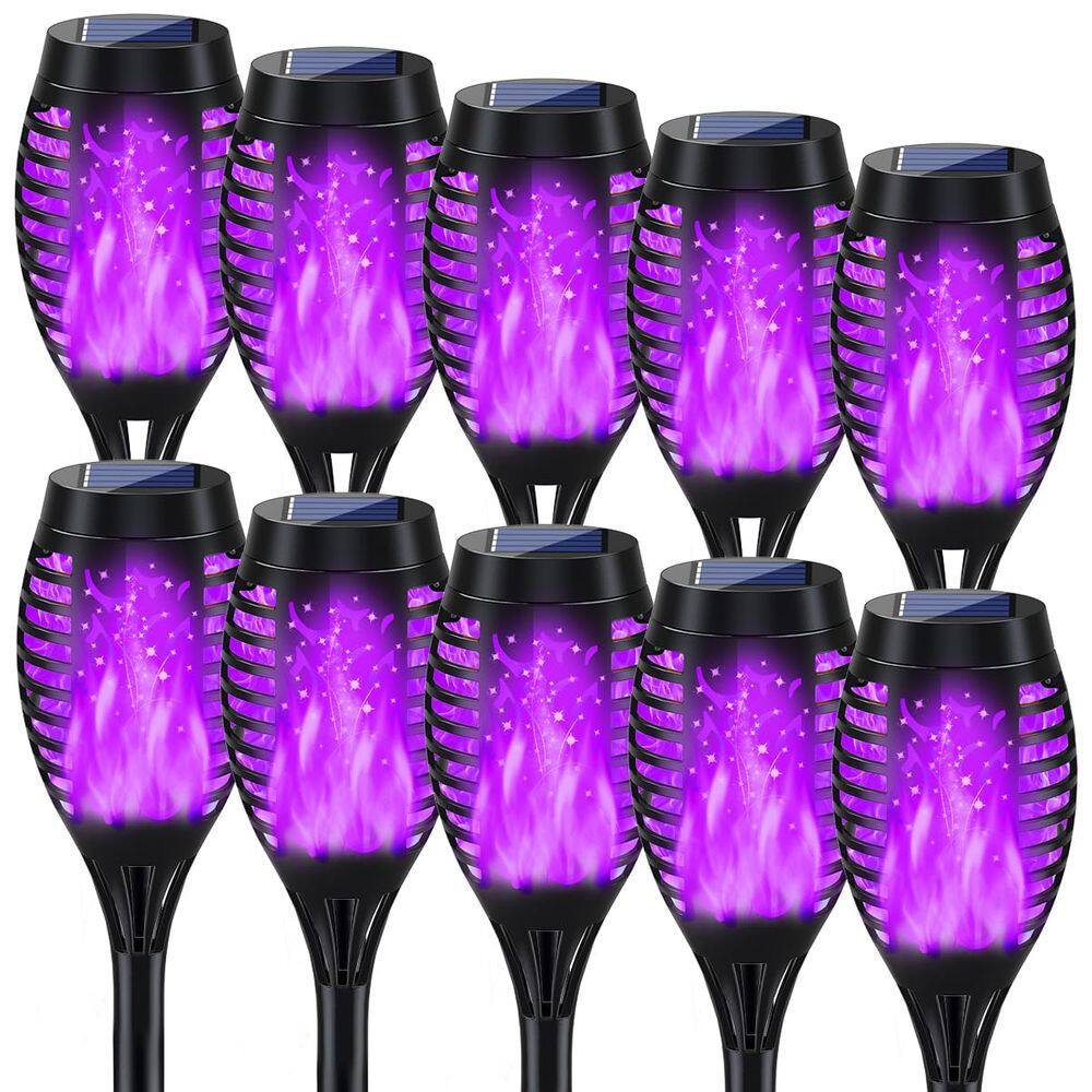 Decorações de Halloween MIUSIKIT Purple Solar Lights x10