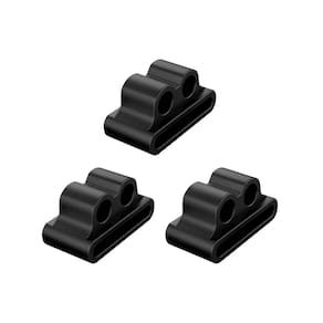 NERDCASE, Kit de Suporte para Fones, Pulseira Smartwatch, Silicone Preto, 3 unidades