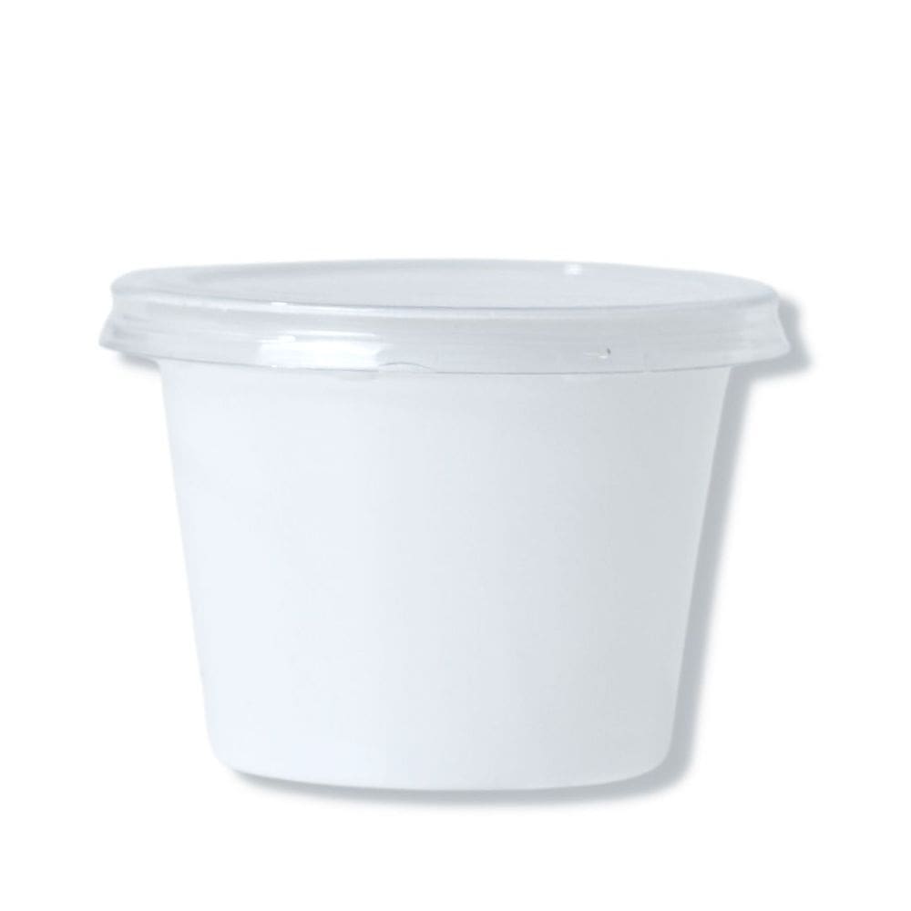 P-555 Pote Redondo Branco Liso C/ Tampa (50 Ml.) C/ 40 Un.