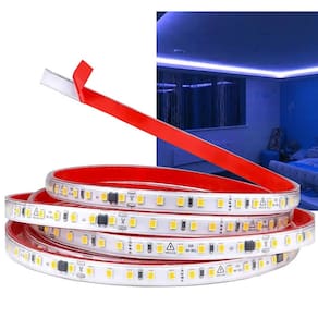 Fita Led SMD Dupla Face 3 Metros Luz Direta Azul Iluminaçao Teto Rebaixado Gesso Sanca Perfil