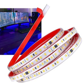 Fita Led Dupla SMD 3 Metros Dupla Face Iluminaçao Azul Decoraçao Teto Rebaixado Mesa