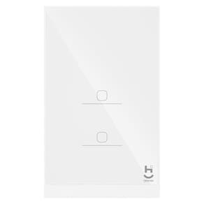 Interruptor Inteligente 2 Teclas Conexão Zigbee Compatível com Assistente de voz, IOS e Android Branco - Geonav