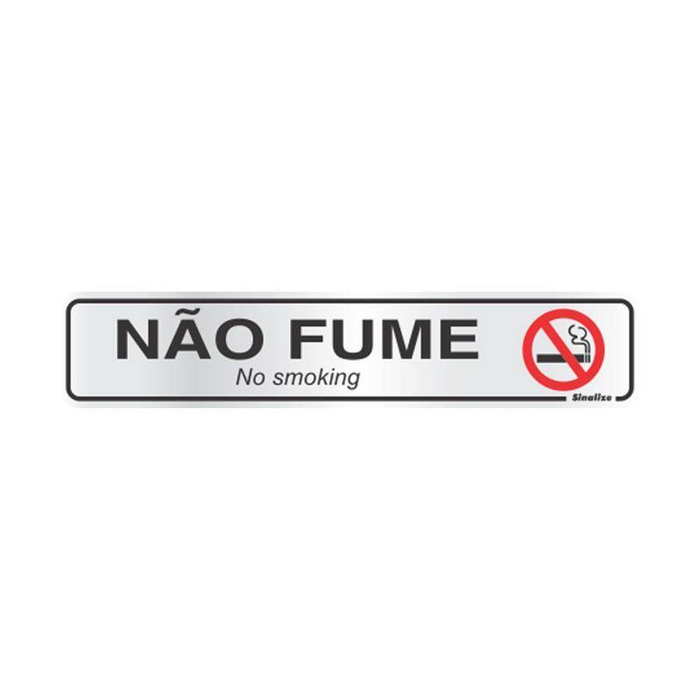 Placa de alumínio não fume 100AR Sinalize