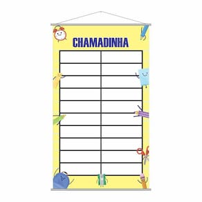 Banner Chamadinha com 20 alunos Painel Escolar 80x50