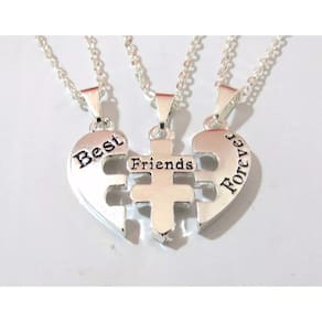 Colar Eternas Amigas Best Friends Folheado a Prata.