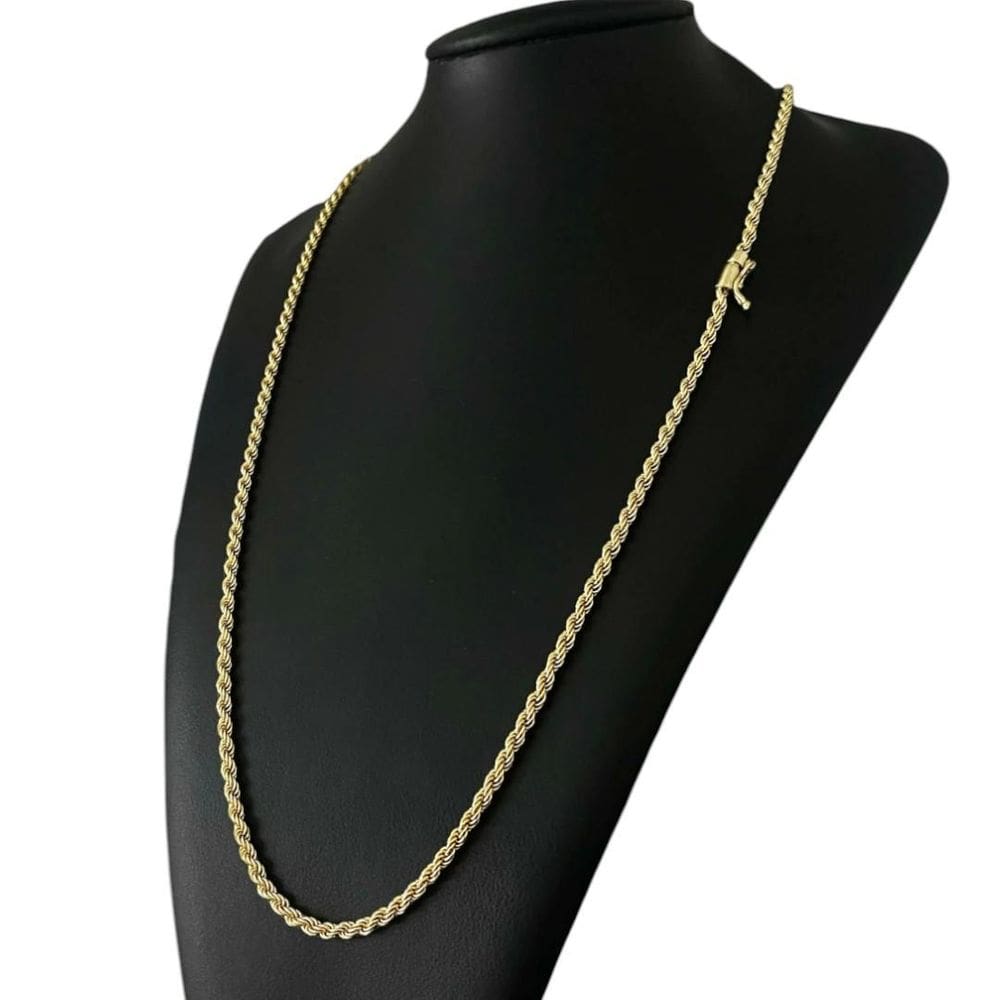 Cordão Baiano 3Mm - Banhado A Ouro 18K