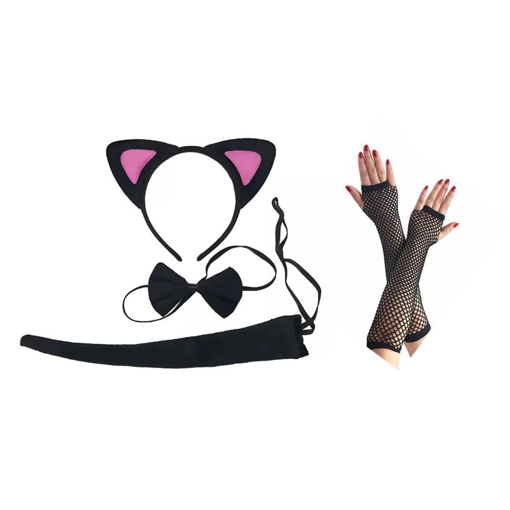 Fantasia Gatinha Gato Preto Carnaval Halloween