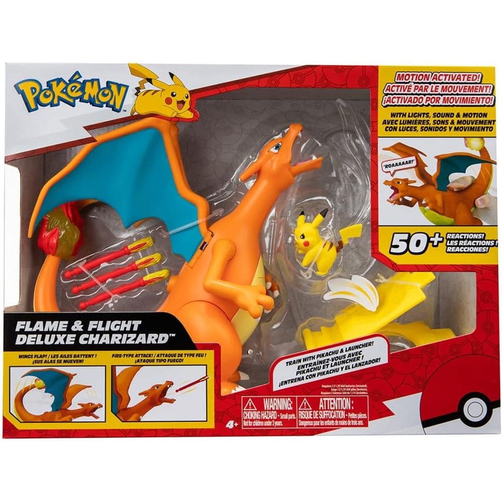 Charizard Chama E Voo Figura De Luxo Pokémon - Sunny 3296