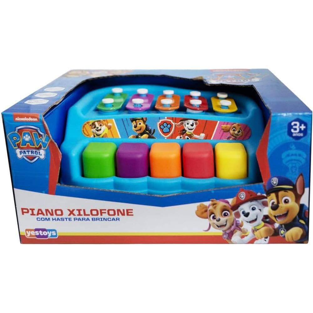 Piano Xilofone Patrulha Canina - Yes Toys Cor Azul