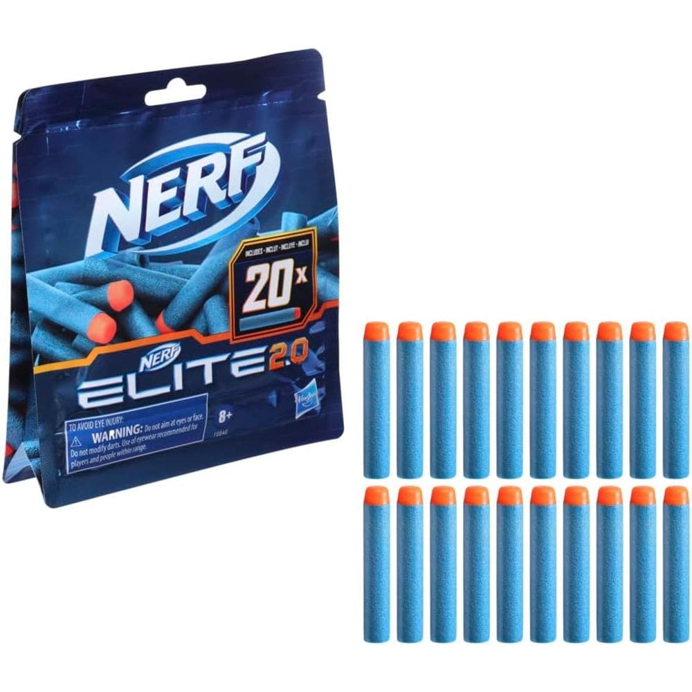 Refil De Dardos Nerf Elite 2.0 Pacote 20 Dardos Hasbro F0040