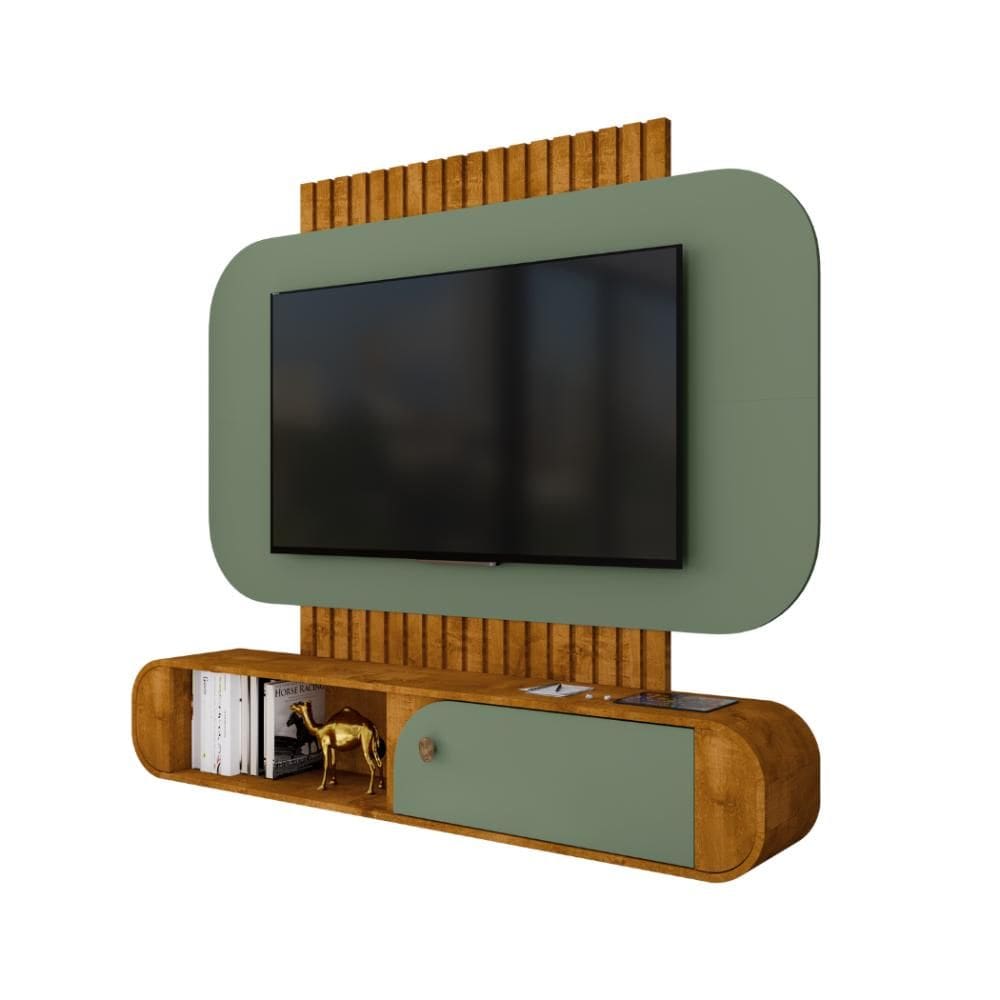 Painel para TV Até 55 Pol Jurerê Naturalle Pistache Bechara