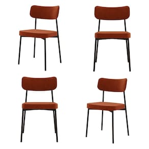Kit com 4 Cadeiras para Sala de Jantar Mona Yescasa Terracota