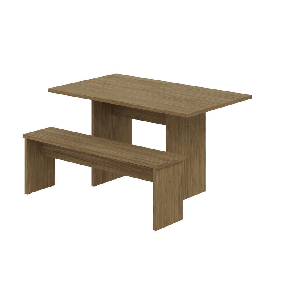 Mesa de Jantar 135x80x74cm 2,5cm com 1 Banco Essence Vermont OAK