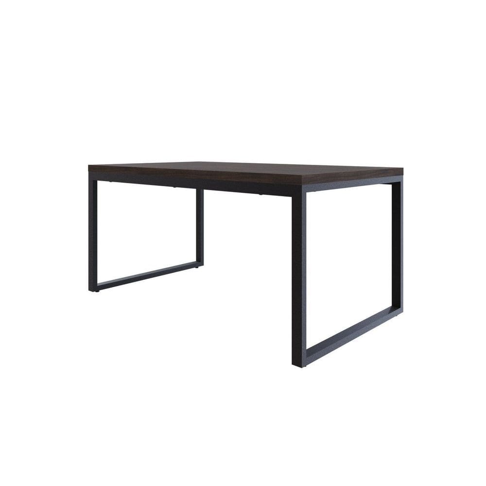 Mesa de Jantar Yon 160cm x90cm x77 cm Terracota/Preta