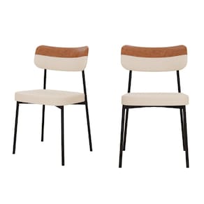 Kit com 2 Cadeiras para Sala de Jantar Mona Yescasa Areia Corriente/Caramelo
