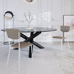 Cadeira Fixa Estofada Vintage Retrô com 2 Unidades Cinza/Branco Fosco