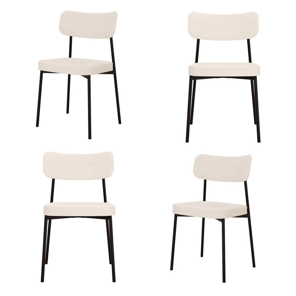 Kit com 4 Cadeiras para Sala de Jantar Mona Yescasa Palha Corriente