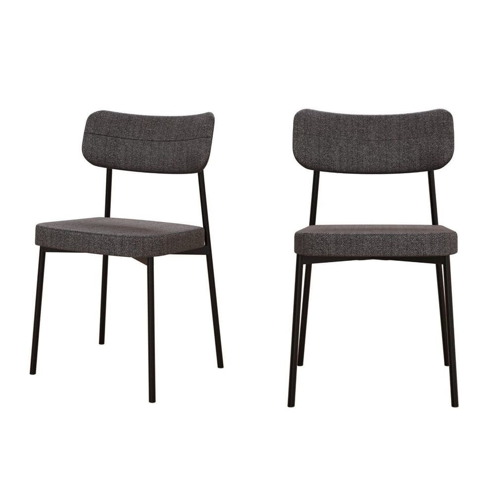 Kit com 2 Cadeiras para Sala de Jantar Mona Yescasa Grafite Corriente