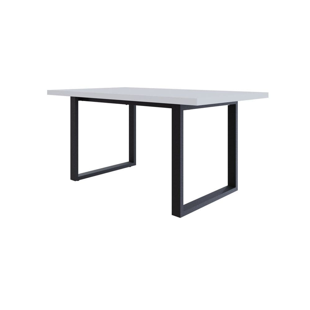 Mesa de Jantar Queens R 160cmx90cmx75 cm Branco/Preto