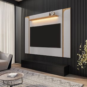 Painel para Tv até 15 Polegadas Maresias Off-White/Cinamomo