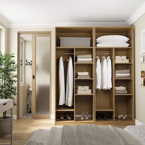 Guarda-roupa Modulado 2 Peças Sem Portas Jade CabeCasa MadeiraMadeira Avelã