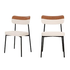Kit com 2 Cadeiras para Sala de Jantar Mona Yescasa Palha Corriente/Caramelo