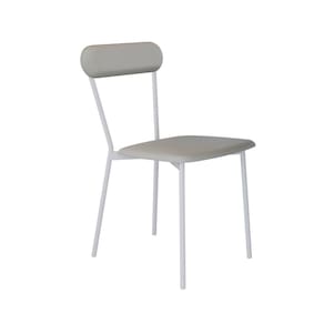 Cadeira Fixa Estofada Vintage Emília Saturno Off White/Branco Fosco