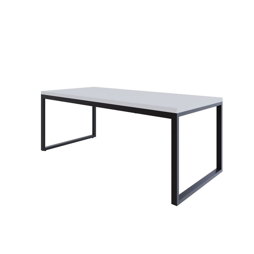 Mesa de Jantar Yon 200cmx90cmx77 cm Branco/Preto