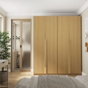 Guarda-roupa Modulado 2 Peças 4 Portas Jade CabeCasa MadeiraMadeira Avelã