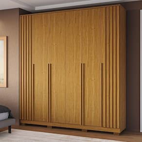 Guarda-Roupa Casal 205,2cm 6 Portas 100% MDF Petunia Espresso Móveis Cinamomo