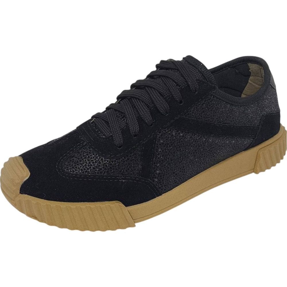 Tênis Feminino Brilhoso Moderno Conforto Casual Cacci