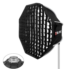 Softbox Octagonal Triopo K2 120Cm Com Grade Montagem Bowens