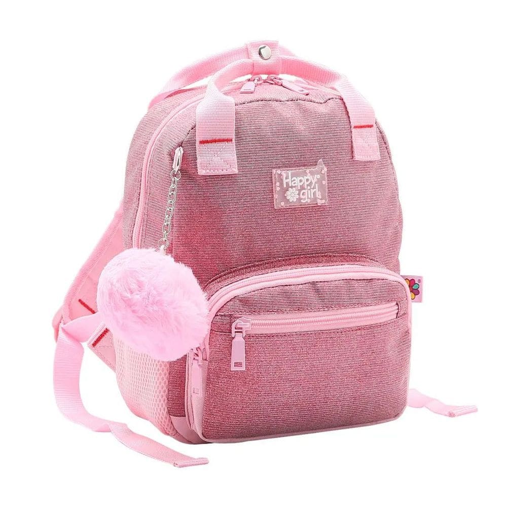 Mochila Infantil Escolar Brilho Pompom Leve Chenson