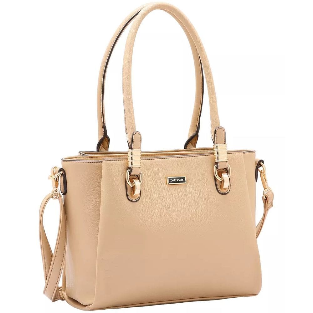 Bolsa Feminina De Ombro Elegante Detalhes Dourados Chenson
