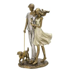 Escultura Família Com Pet Genuíno Amor 25Cm – Expressione