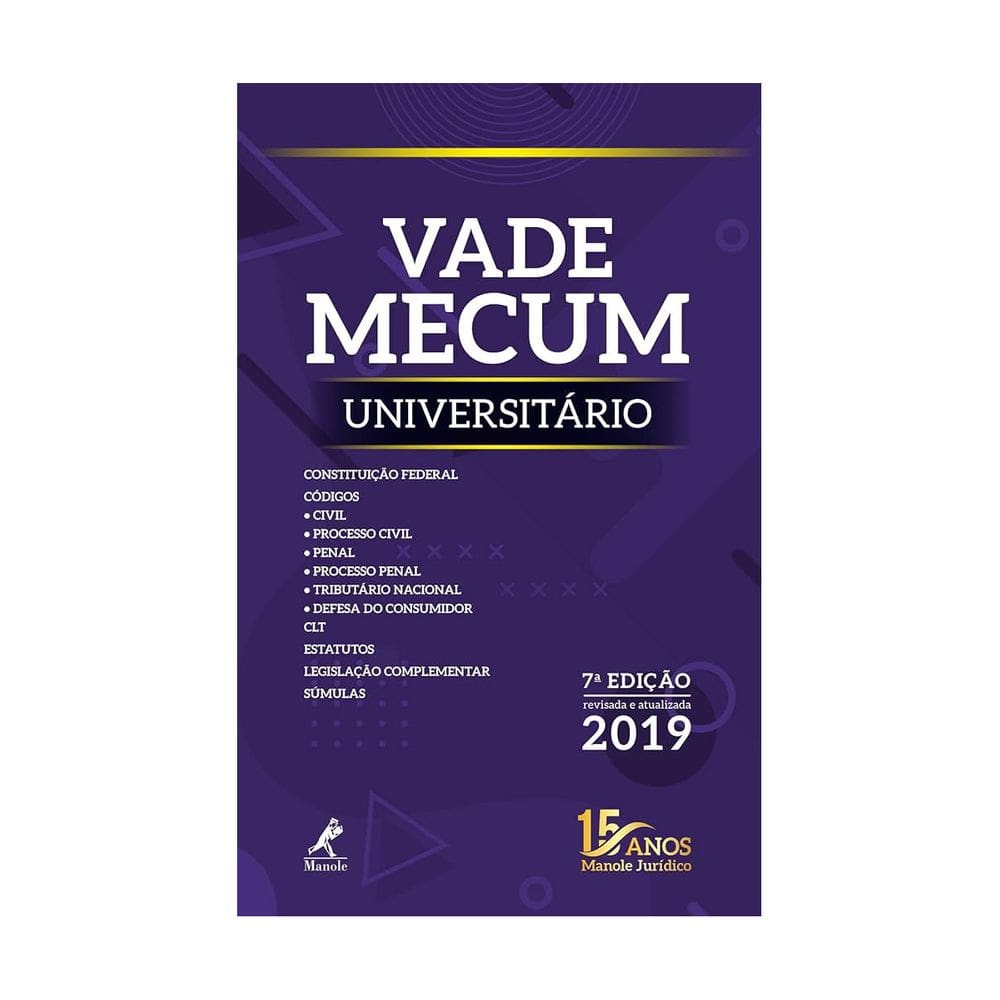 Livro Vade Mecum Universitário - Livro Editora Manole 7ª Edição/2019