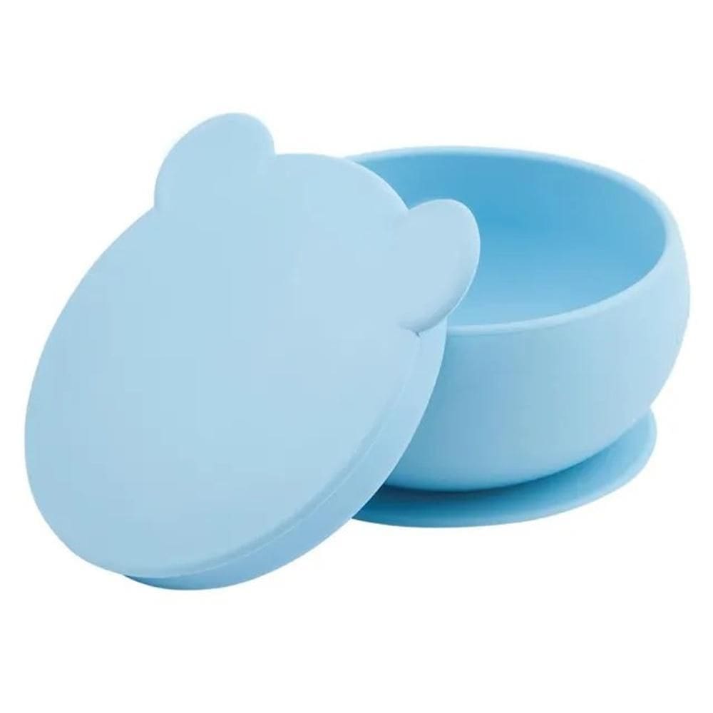 Tigela Urso de Silicone Bowly Mineral Blue - Minikoioi