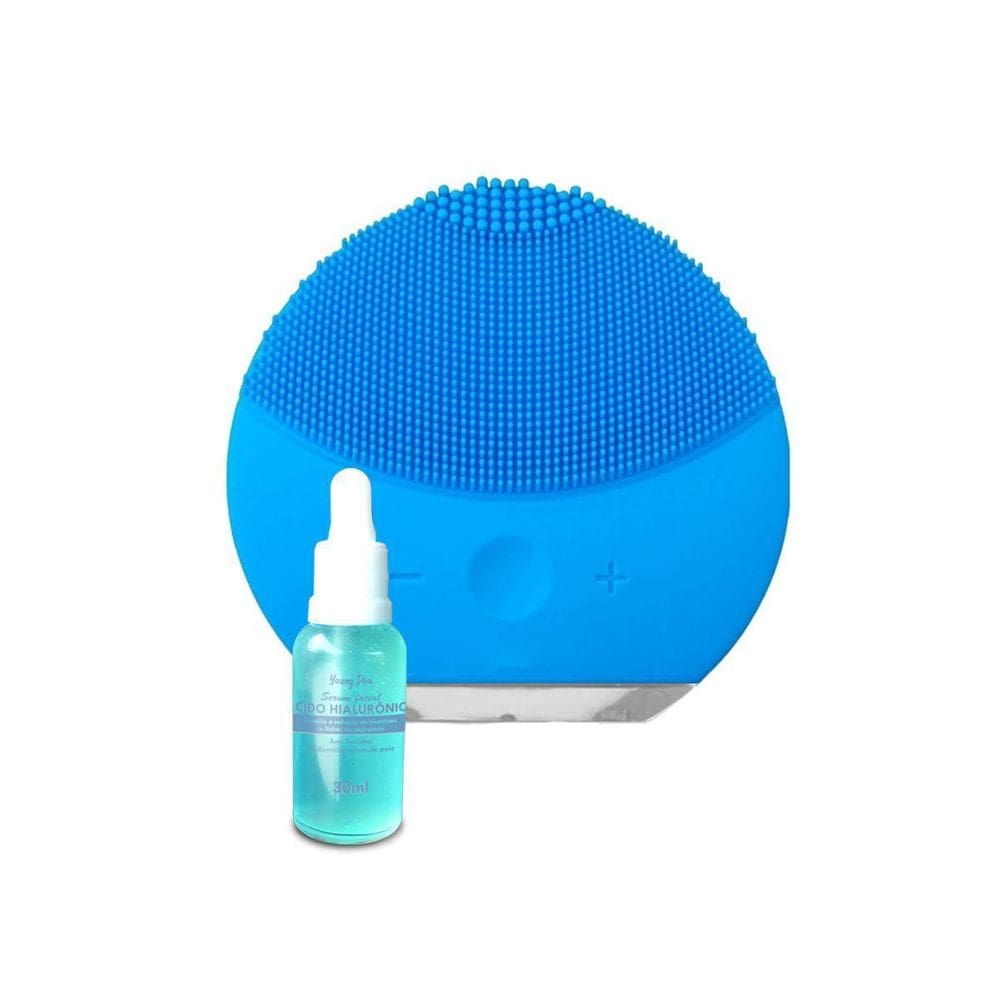 Kit Limpeza Automática - Esponja Elétrica + Ácido Hyalurônic