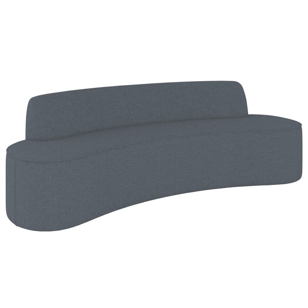 Sofá 3 Lugares para Sala de Estar Living 180cm Koane D06 Linho Mescla Chumbo - Mpozenato