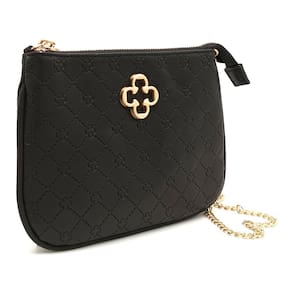 Bolsa Capodarte Alça de Corrente Monograma Preta