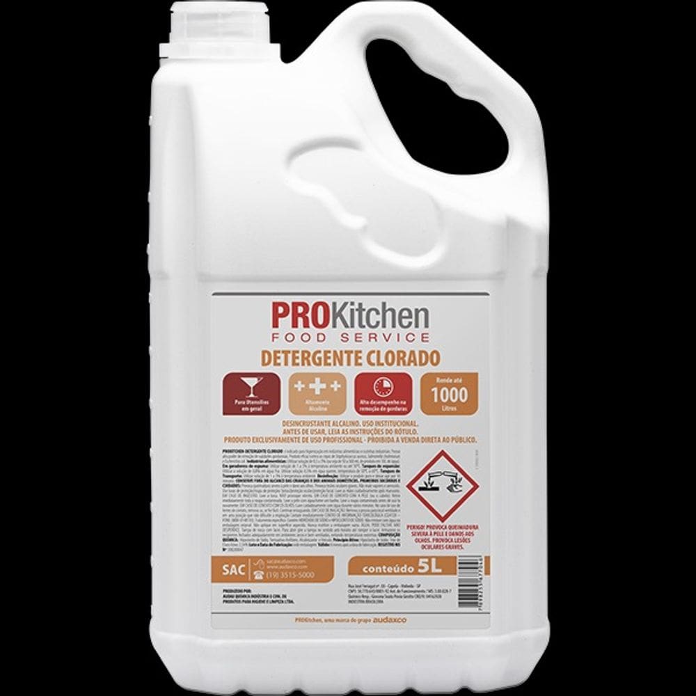 Prokitchen Detergente Clorado Audax 5 Litros