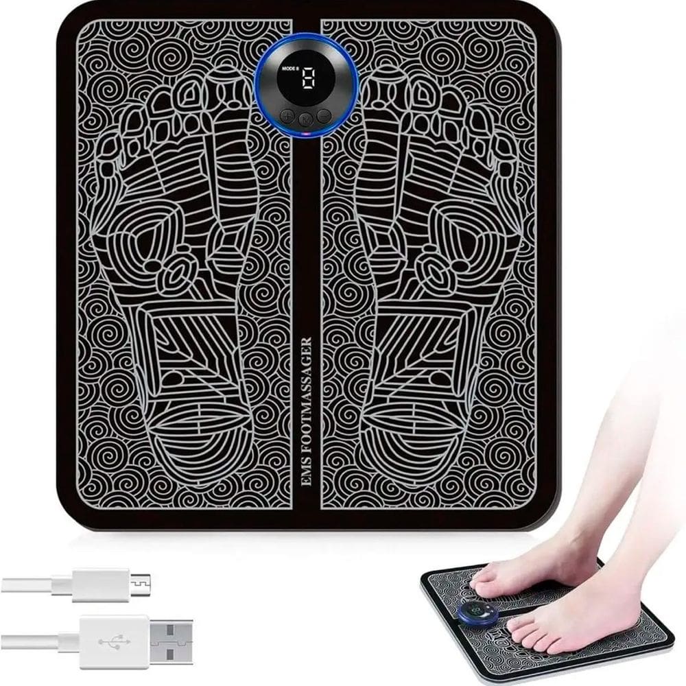 Massageador Tapete Para Pés Elétrico E Recarregável