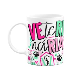 Caneca Profissões - Veterinária - 325ml - Branca