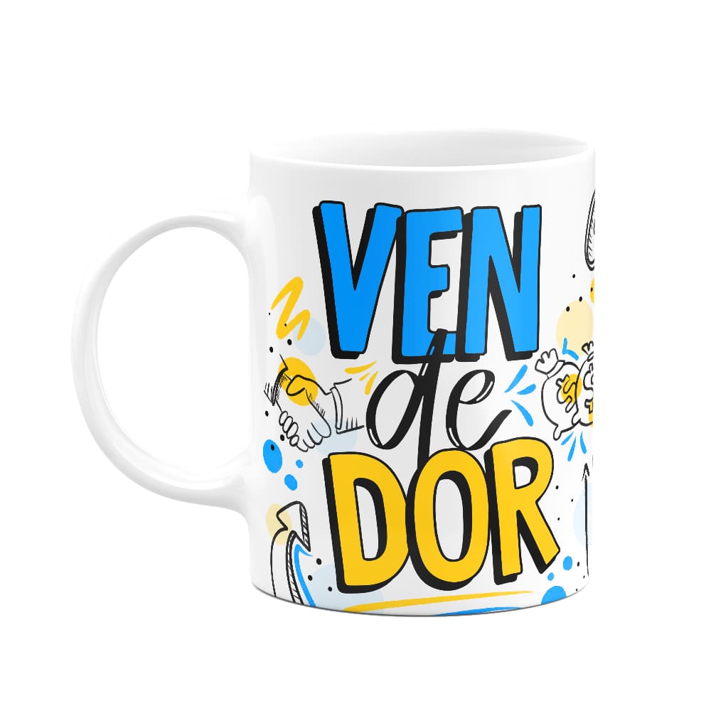 Caneca Profissões - Vendedor - 325ml - Branca