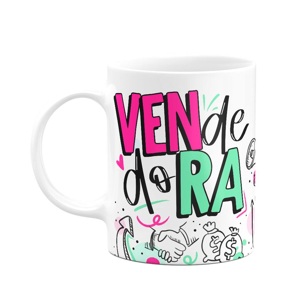 Caneca Profissões - Vendedora - 325ml - Branca
